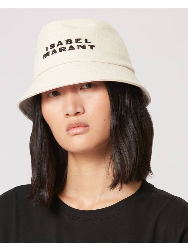 Haley Logo Bucket Hat Black Ecru - ISABEL MARANT - BALAAN 5