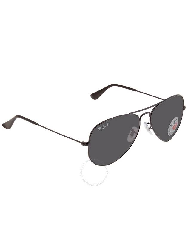 Ray Ban Aviator Total Black Polarized Black Classic Unisex Sunglasses RB3025 002/48 58 - RAY-BAN - BALAAN 3