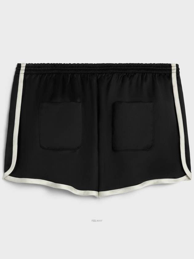 2P77A199Q 38NO Mini Triomp Satin Shorts - CELINE - BALAAN 4