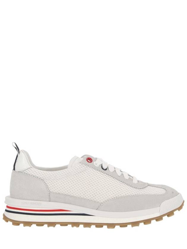 Thom Women Browne Nylon Tech Runner Low Top Sneakers Grey White - THOM BROWNE - BALAAN 5