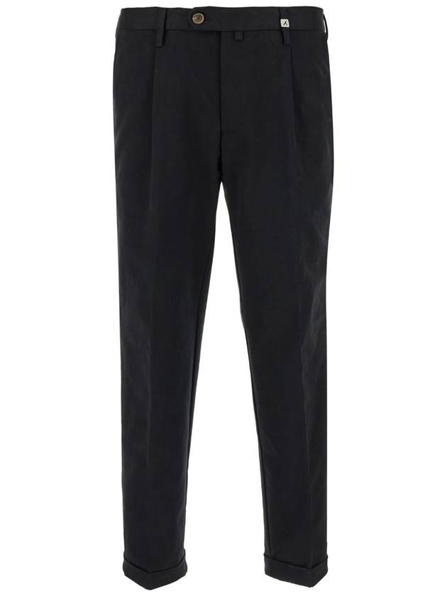 Black High Waist Pants In Stretch Fabric Man - MYTHS - BALAAN 1