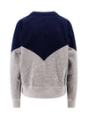 Houston Two-Tone Logo Cotton Sweatshirt Navy Grey - ISABEL MARANT - BALAAN 3