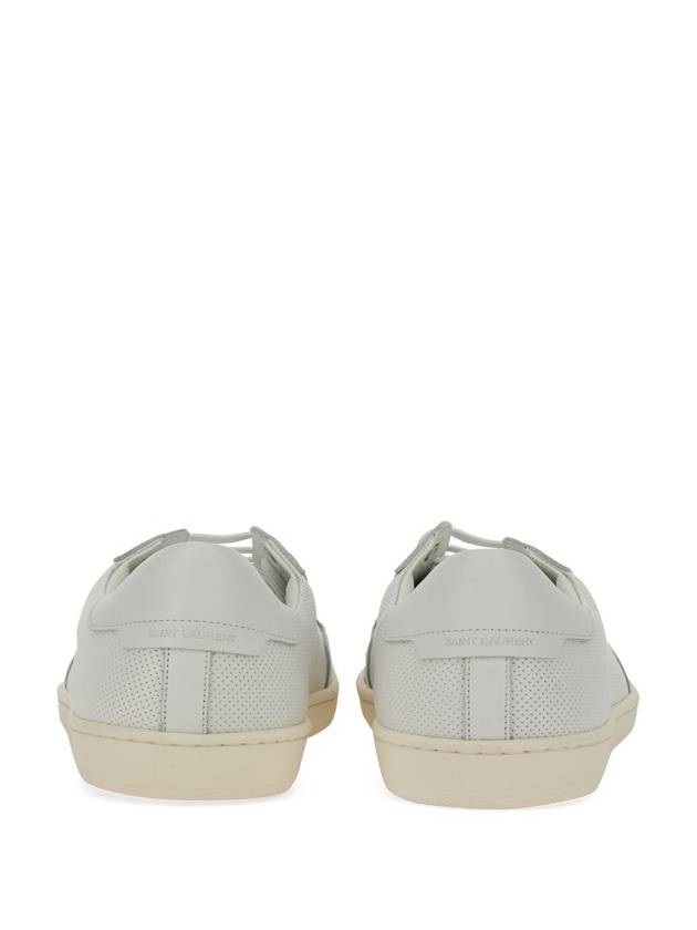 Court Classic Perforated Leather Low Top Sneakers White - SAINT LAURENT - BALAAN 2