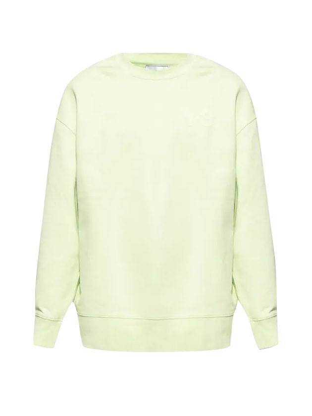 Classic Logo Crew Neck Sweatshirt Lime - Y-3 - BALAAN 1