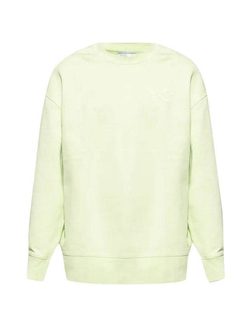 Classic Logo Crew Neck Sweatshirt Lime - Y-3 - BALAAN 1