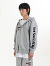 TELECOM LOGOS HOOD ZIP UP MELANGE - NET SOCIAL CLUB - BALAAN 7