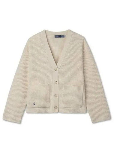 W Wool Cashmere Long Sleeve Cardigan White - POLO RALPH LAUREN - BALAAN 1