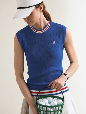 Signature sleeveless knit topblue - POSHERD - BALAAN 1