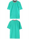 Acne CL0072 ABA Neck Face Round Short Sleeve T-shirt Jade Green Men's T-shirt TJ - ACNE STUDIOS - BALAAN 4