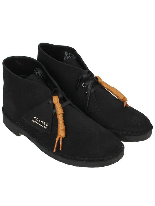 Desert Suede Ankle Boots Black - CLARKS - BALAAN.
