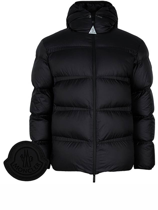 Black Masac Hooded Goose Down Jacket 1A00195 597Y2 999 00580 - MONCLER - BALAAN 1