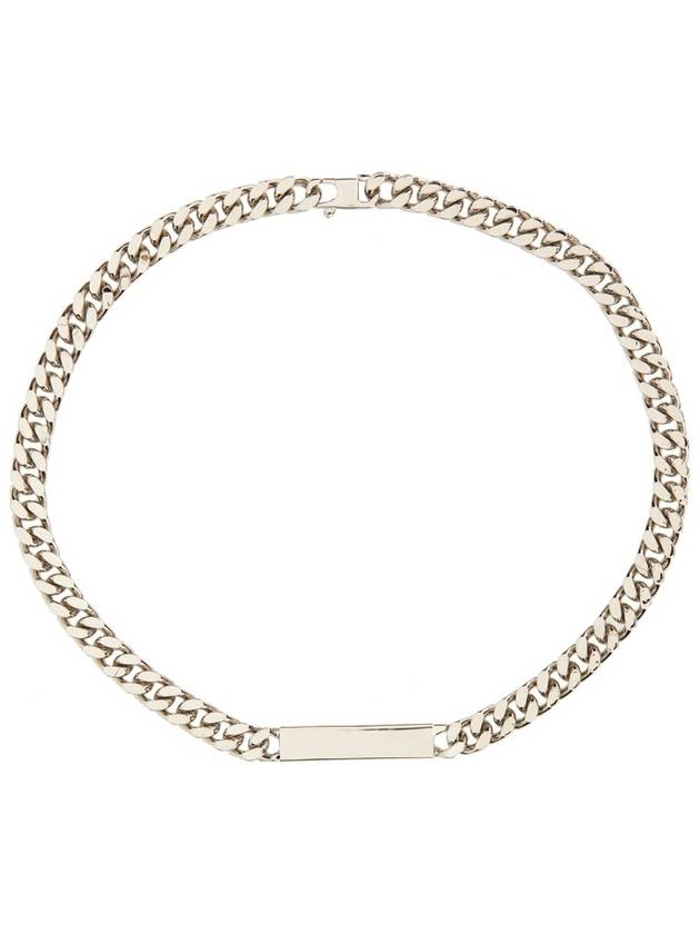 Classic Number Logo Plate Chain Necklace Silver - MAISON MARGIELA - BALAAN 2