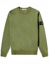 Wappen Patch Crew Neck Sweatshirt Green - STONE ISLAND - BALAAN 2