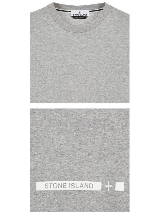 Micro Graphic Arm Logo Printing Short Sleeve T-Shirt Grey - STONE ISLAND - BALAAN 6