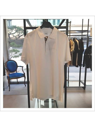 Eddie Cotton Polo Shirt White - BURBERRY - BALAAN 2