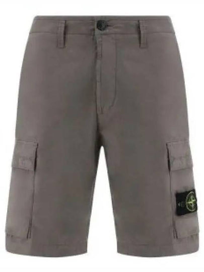 Light Stretch Cotton Bermuda Shorts Dove Grey - STONE ISLAND - BALAAN 2