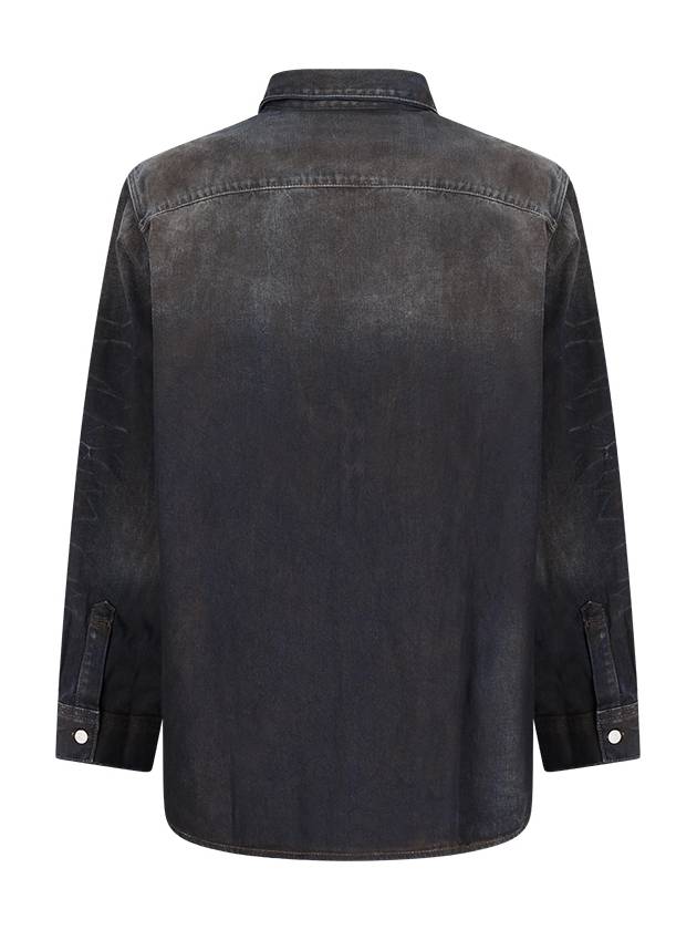 Oversized Denim Long Sleeve Shirt Dark Blue - ACNE STUDIOS - BALAAN 3