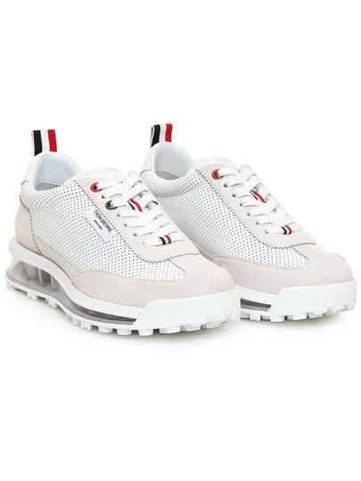 Women Vitello Calf Tech Runner Clear Sole Low Top Sneakers White - THOM BROWNE - BALAAN 2