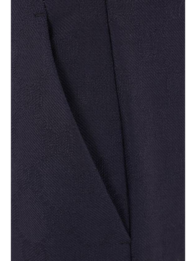 GG Wool Straight Pants Dark Blue - GUCCI - BALAAN 4