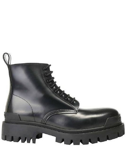 leather strike combat boots black - BALENCIAGA - BALAAN 2