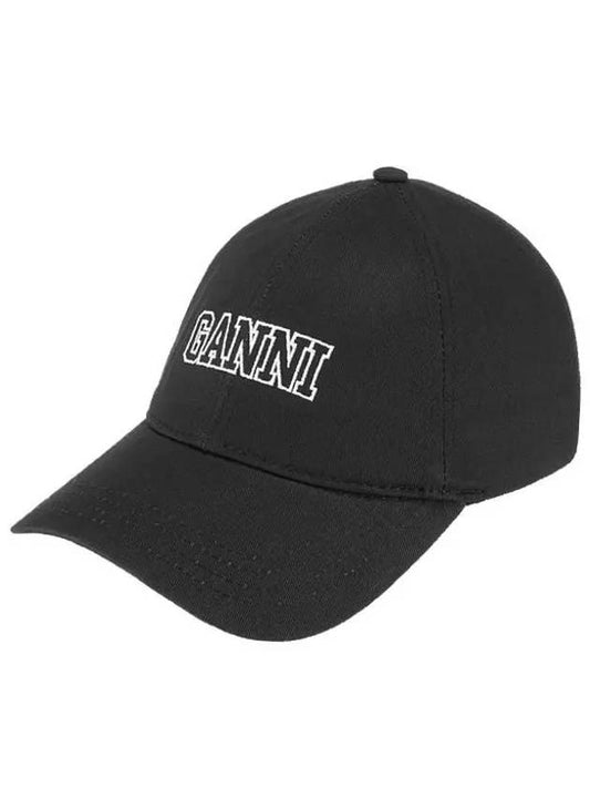 Embroid Logo Ball Cap Black - GANNI - BALAAN 2