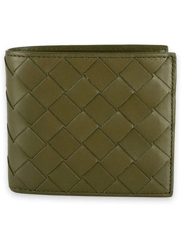 Intrecciato Leather Half Wallet Mud - BOTTEGA VENETA - BALAAN 3