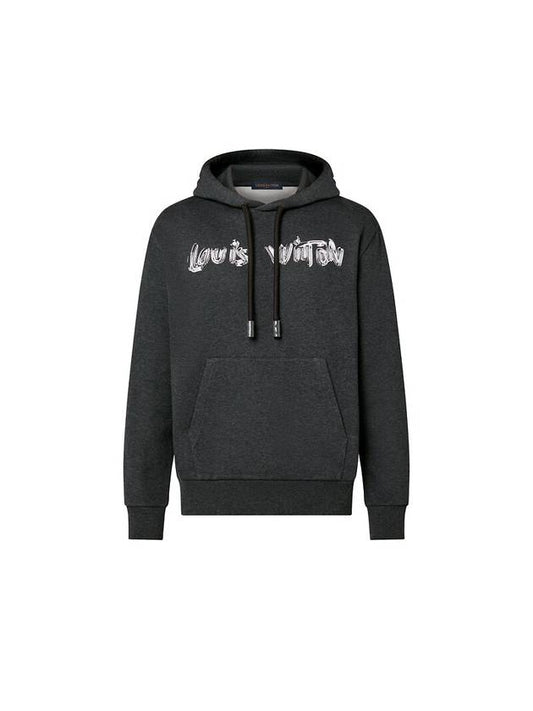 Printed Cotton Hoodie Grey - LOUIS VUITTON - BALAAN 1