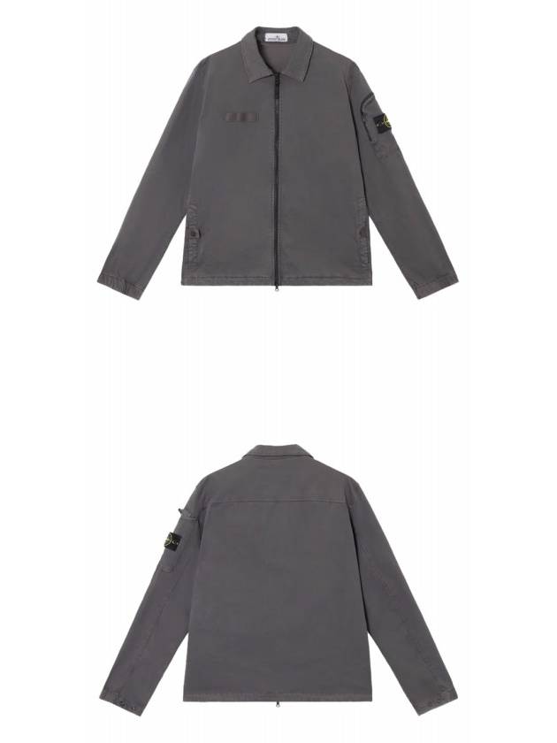 Logo Zip-Up Jacket Grey - STONE ISLAND - BALAAN 5