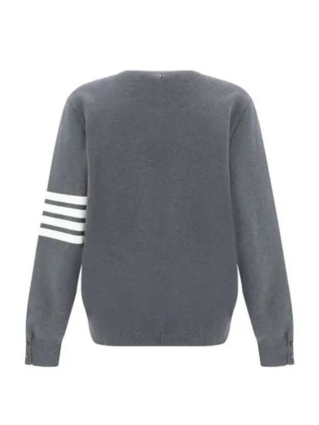 4 Bar Armband Milano Stitch Knit Top Mid Grey - THOM BROWNE - BALAAN 3