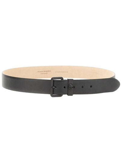 Skull Leather Belt Black - ALEXANDER MCQUEEN - BALAAN 2