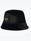 Velvet Bucket Hat Black - PRADA - BALAAN 2