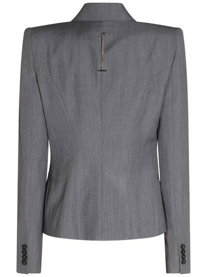 Alexander McQueen Grey Wool Blazer - ALEXANDER MCQUEEN - BALAAN 2