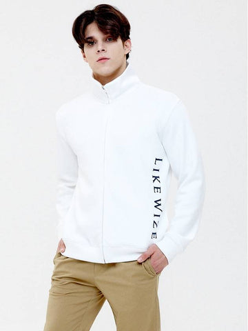 Plain Zip-up White - LIKEWIZE - BALAAN 1