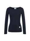 Slim fit long sleeve t-shirt MW3ME235D NVY - P_LABEL - BALAAN 8