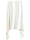 Striped Print Drape Asymmetric Skirt A088370GRCF - DIESEL - BALAAN 1