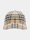 Check Pattern Cotton Ball Cap Beige - BURBERRY - BALAAN 2