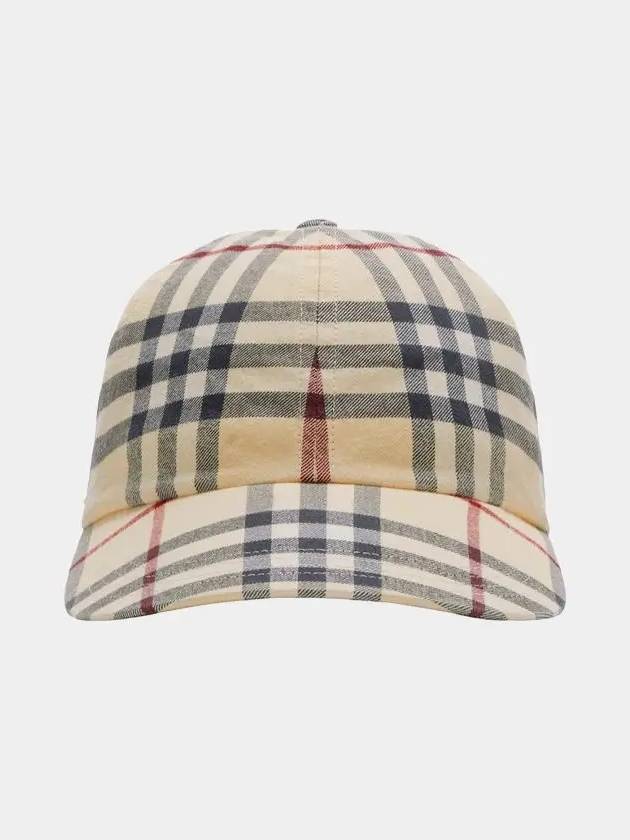 Check Pattern Cotton Ball Cap Beige - BURBERRY - BALAAN 2