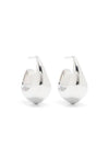 Rhodium Curved Mini Drop Earrings Silver - LEMAIRE - BALAAN 1