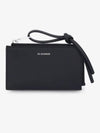 Embossed Logo Zipper Card Wallet Black - JIL SANDER - BALAAN 2