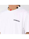 Men's Striped Neck Short Sleeve T-Shirt White - BURBERRY - BALAAN 3