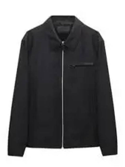 Shirt Collar Zip Up Jacket Black - PRADA - BALAAN 2