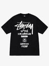 World Tour Short Sleeve T-Shirt Black - STUSSY - BALAAN 3