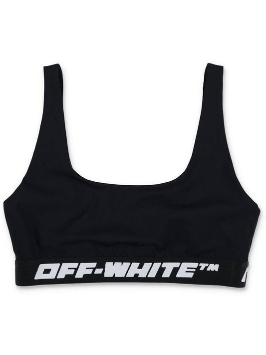 logo band sports bra black - OFF WHITE - BALAAN.