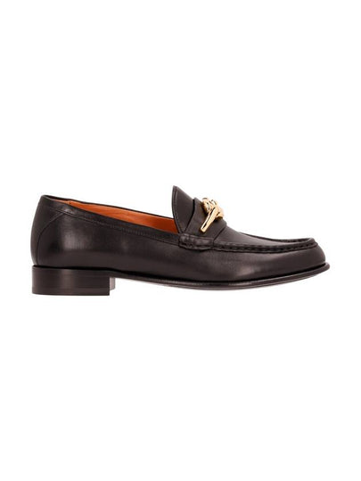 V Logo Signature Calfskin Loafers Black - VALENTINO - BALAAN 2