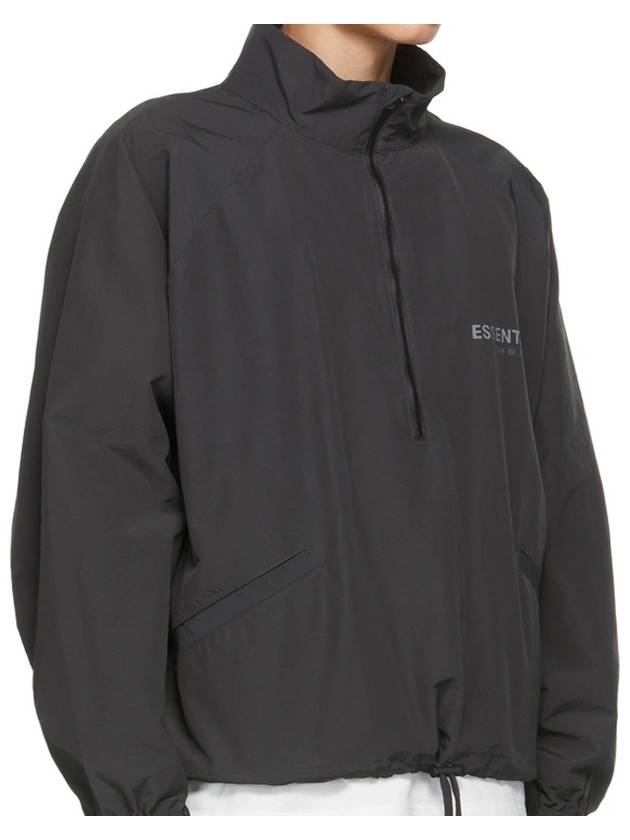 Essential Half Zip Track Jacket Anorak Windbreaker Black - FEAR OF GOD ESSENTIALS - BALAAN 5