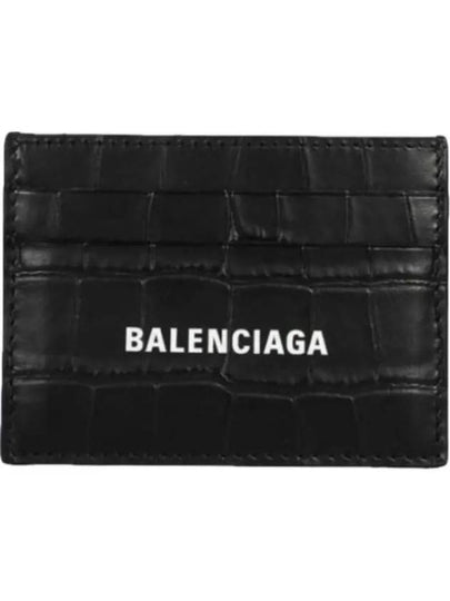 Crocodile Logo Card Wallet Black - BALENCIAGA - BALAAN 2