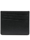 Stitched Grain Leather Card Wallet Black - MAISON MARGIELA - BALAAN 4