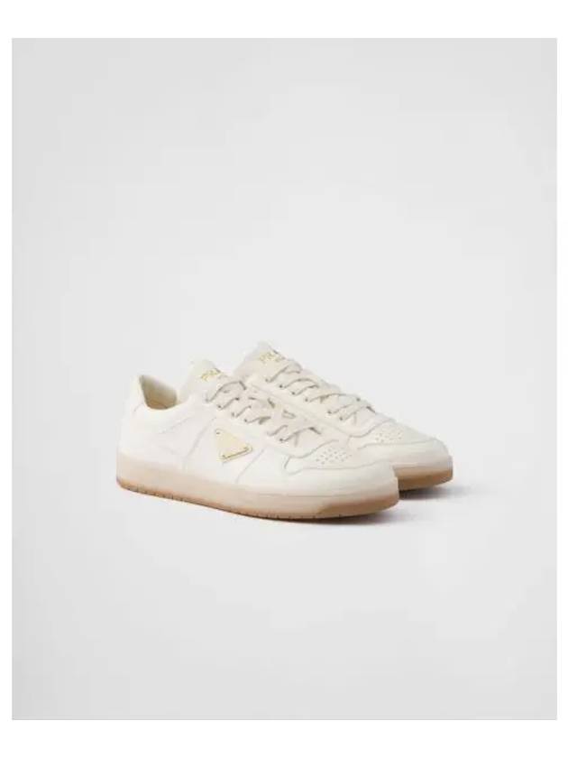 Downtown Nappa Leather Low Top Sneakers Ivory - PRADA - BALAAN 2