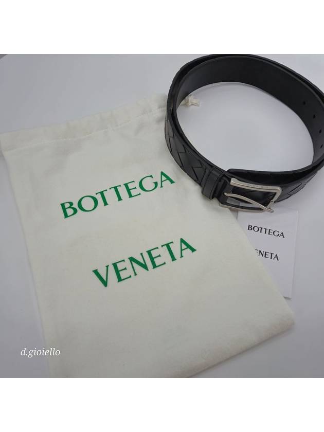 Intrecciato Belt Black - BOTTEGA VENETA - BALAAN 7