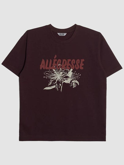 Allegresse Graphic Short Sleeve T-Shirt Burgundy - KLOR - BALAAN 2